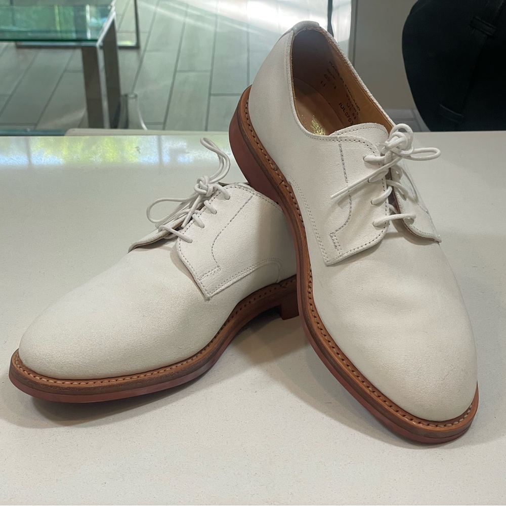 mark mcnairy derby shoes white size 8.5